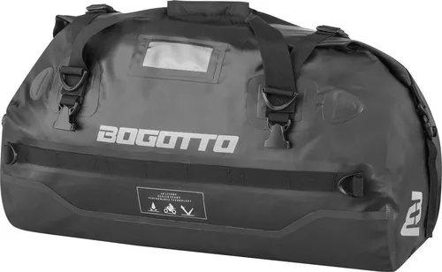 Bogotto Terreno Roll-Top 60 L wasserdichte Hecktasche - Motorradkoffer mit 500D Polyvinylchlorid, Notfall-Kartenfach und sicherem Roll-Top-Verschluss für optimale Wasserdichtigkeit und Stauraum auf Touren.