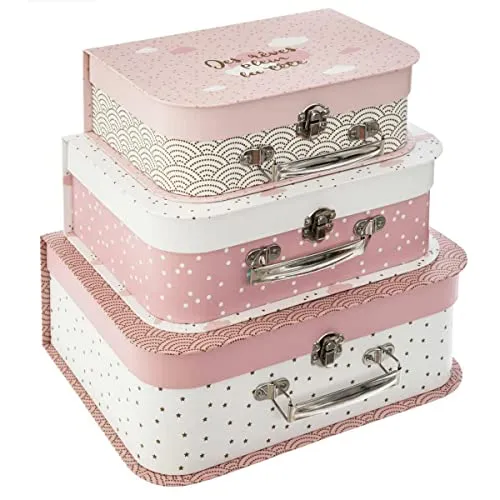 Atmosphera Kinderkoffer Set Douceur in pink von ATMOSPHERA CREATEUR D'INTERIEUR