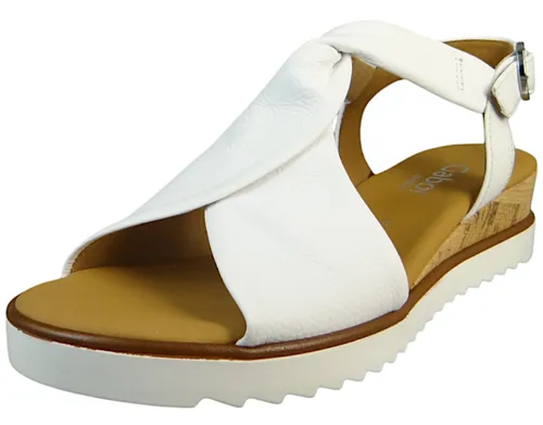 Gabor GENUA Damen Sandalette - Riemchen Sandalen weiß Freizeit NEU