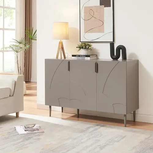 [en.casa] Sideboard Starvili in grau von en.casa
