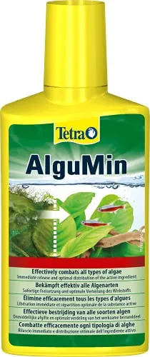 Tetra AlguMin - 250 ml Algenbekämpfung für Aquarien - Wassertests & -aufbereitung: Effektive Bekämpfung aller Algenarten mit schneller Wirkung und optimaler Wirkstoffverteilung durch Flüssigformel für Süßwasseraquarien.