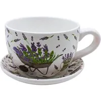 Dekohelden24 Blumentopf Pflanztopf Pflanztasse Pflanzkübel Pflanzgefäß L/B/H 20 x 15 x 12 cm
