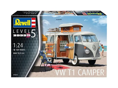 Revell 07674 Volkswagen VW T1 Bulli Camper von Revell