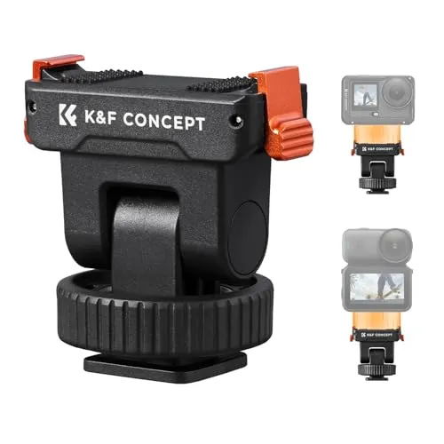 K&F CONCEPT Cold Shoe Action Kamera Magnetische Schnellspanner-Adapterhalterung, Stativhalterung für DJI Osmo Action 5 Pro Adapterhalterung mit 1/4“ Schraubenloch für Osmo Action 3/4 Kamera Zubehör