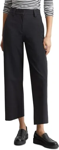 Chinohose MARC O'POLO - Stretchiger Organic Cotton-Mix für Damen - Stoffhosen in thunder blau, gefertigt aus einem bequemen Baumwolle-Polyamid-Mix mit Elasthan für optimale Passform und Komfort. Ideal für lässige Outfits!