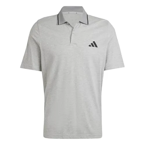 adidas Essentials SMALL Logo Pique Polo Shirt für Herren - Herren-Shirts aus 100% Baumwolle, regulär geschnitten mit Knopfleiste und längerem Rückenteil, besteht zu mindestens 70% aus recycelten Materialien.
