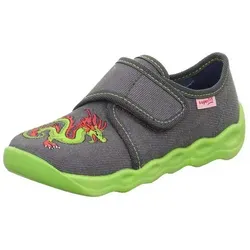 Superfit Bubble Hausschuhe 1-006274, GRAU 2050, 34 EU - Bequeme Hausschuhe aus strapazierfähigem Textil mit Klettriemen für einfaches An- und Ausziehen, ideal für alle Böden dank nicht-abfärbender Sohle.