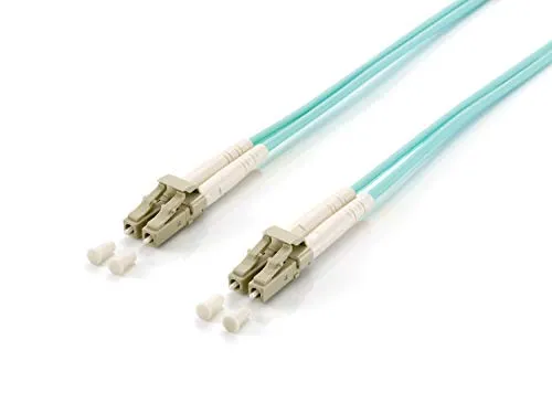 Equip LC l? 50 125?m - 0,5 m türkis Glasfaserkabel, OM3 Multimode, ideal für 10 Gigabit Ethernet Anwendungen