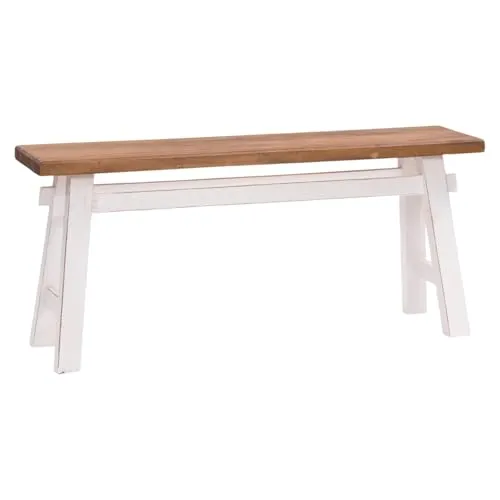 DESIGN DELIGHTS SITZBANK East | Mahagoni - Sitzbank aus Recyclingholz, rustikales Design, ideal für Flur oder Küche, handgefertigt und ein Unikat, bringt warme Atmosphäre in dein Zuhause.