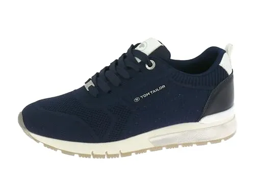 Tom Tailor Damen 3291110 Sneaker in Navy, Größe 39 EU - Damen-Sneaker mit flacher Sohle und trendigem Design, ideal für den Alltag und bequem zu tragen.