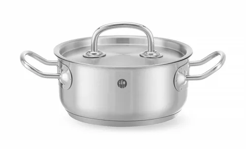 HENDI Kochtopf mit Deckel, 1,5L - Kochtopf aus hochwertigem 18/10 Edelstahl, geeignet für alle Herdarten und geschirrspülmaschinengeeignet - ideal für vielseitige Kochbedürfnisse.