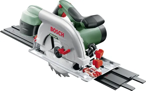 Bosch Kreissäge PKS 66 AF - 1600 Watt, präzise Schnitte bis 66 mm Schnitttiefe, inklusive Führungsschiene und CleanSystem Box für sauberes Arbeiten