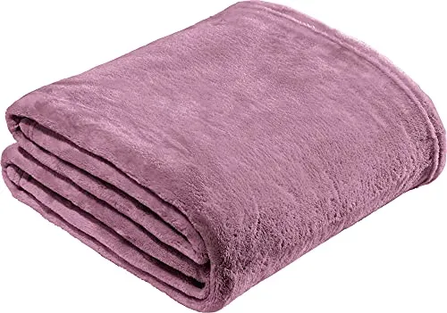 REDBEST Microfaserdecke Amarillo, Fleece-Wohndecke, Sofadecke Orchidee Größe 150x200 cm - kuscheliger Teddyfleece, extra weich warm, pflegeleicht, waschbar