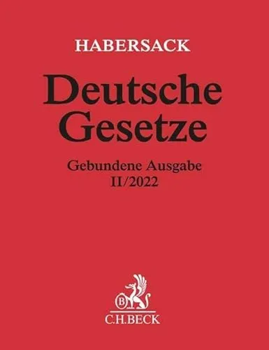 Produktbild Deutsche Gesetze Gebundene Ausgabe II/2022: Rechtsstand: 25. August 2022 (Beck'sche Textausgaben)
