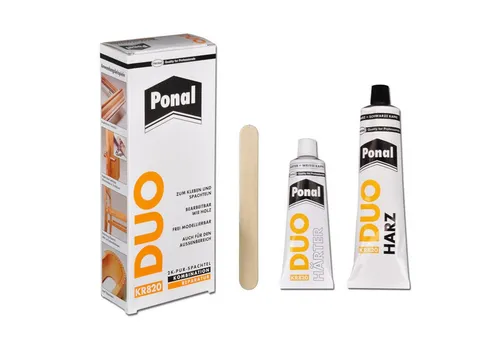 Ponal-Duo PND6 315g 2-K-Multispachtel - Leime & Kleber – Vielseitiger 2-K-Klebe- und Spachtelleim für Holzreparaturen, wasserfest und schnell bearbeitbar.