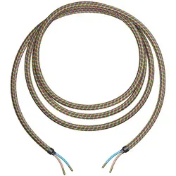 ledscom.de Textilkabel, 3 m, bunt , 2 x 0,75 mm2, H03VV-F Textilummantelung