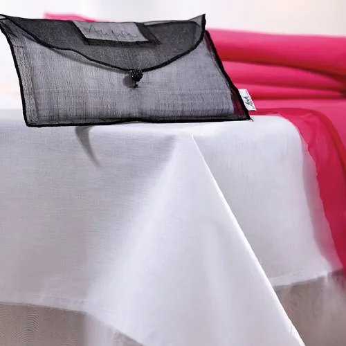 Fink Tischdecke Cherry Weiß 140x140 cm unbestickt Tischwäsche zeitlos Decke