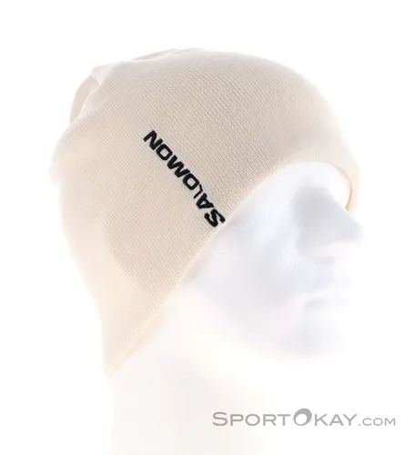 Salomon Graphic Beanie, warme Laufmütze für Outdoor-Sport in weiß von Salomon