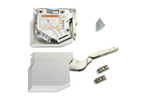 blum Möbelbeschlag Komplettset Aventos HK-S für Tip-On Klappenbeschlag seidenweiß, inkl. Abdeckkappen
