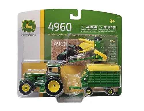 John Deere 1/64 Scale 4960 Tractor with Forage Harvester & Wagon - LP67313