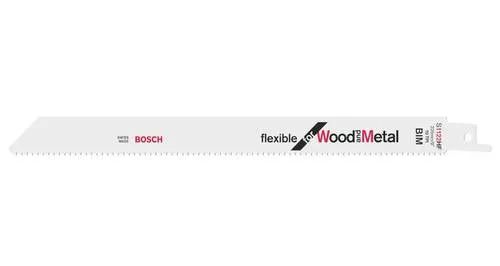 Bosch Accessories 2608656270 Säbelsägeblatt S 1122 HF, Flexible for Wood and Metal, 2er-Pack Sägeblatt-Länge 225 mm 2 St.