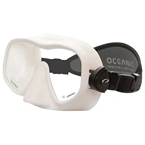 OCEANIC Schattenmaske - Rahmenlose Taucherbrille mit unglaublichem Sichtfeld, ideal für Tauchen und Schnorcheln, bequem und einfach verstellbar.