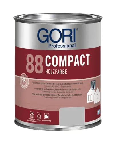 Gori 88 Compackt Holzfarbe Polar Weiss - 0.75 Liter - Hochwertige Holzfarbe in Polar Weiss, ideal für den Innen- und Außenbereich. Mit ausgezeichneter Deckkraft und schnellem Trocknen sorgt sie für ein perfektes Finish.