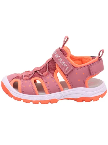 superfit Leder-Halbsandalen in Pink/ Orange, Größe 37, Rosa/Orange, Kinder