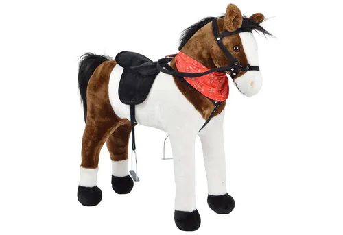 Pink Papaya Stehpferd Spielpferd zum Reiten für Kinder 65 / 75 cm Plüschpferd, Kuscheliges Stehpferd für Kinder, handgefertigt