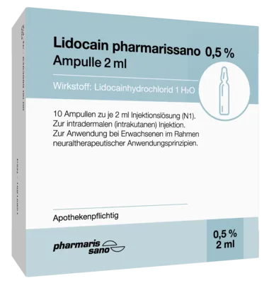 Lidocain Pharmarissano 0,5% Injektionslösung 2 ml von medphano Arzneimittel