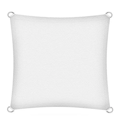 ESTEXO Sonnensegel Sonnenschutzsegel Sonnendach Sonnenschutz UV-Schutz Sichtschutz HDPE Weiß 3x3m (Quadrat)