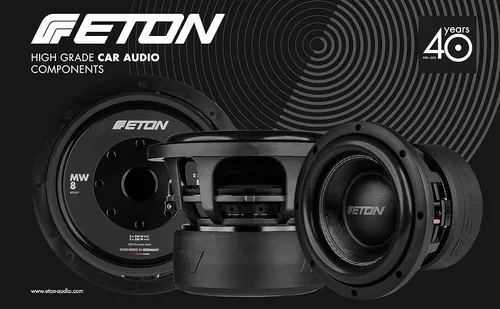 ETON MW 8 – 20 cm Subwoofer für kraftvollen Bass - Car-HiFi-Lautsprecher mit Langhub-Bass und 2 x 350 Watt Leistung, ideal für dynamische Klangerlebnisse in jedem Fahrzeug.