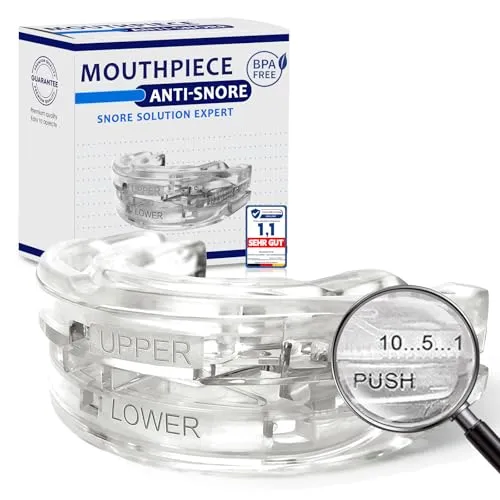 Anti Schnarch Schnarchstopper, Anti Schnarchschiene, Schnarchstopper für Männer und Frauen, Hilfe zur Schnarchreduzierung, Verbessert Schlafqualität (Weiß)
