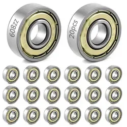 QWORK 608zz Kugellager Set – 20 Stück - Hochwertiges 20er Set 608zz Kugellager aus Kohlenstoffstahl, ideal für Skateboards und Inline Skates. Doppelte Abdichtung schützt vor Staub und sorgt für hohe Effizienz.