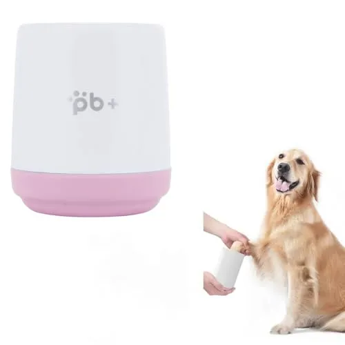 Tragbarer Hundepfotenreiniger mit 360° Rotation - Effektiver Pfotenreiniger für Hunde und Katzen, mit innovativem Gabelform-Bürstenkopf für gründliche Reinigung. Kompakt, leicht und einfach in der Anwendung – ideal für saubere Böden nach dem Spaziergang!
