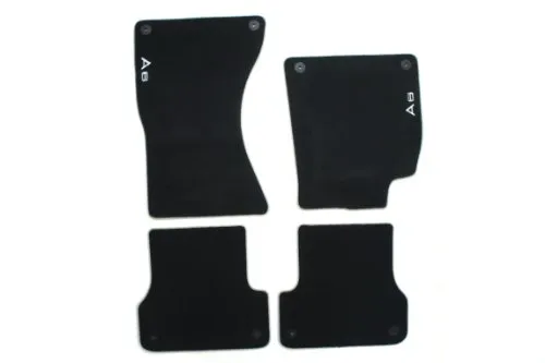 Audi 4G1061270MNO Textilfußmatte Premium Vorne/Hinten, Schwarz/Silbergrau, 4 Stück