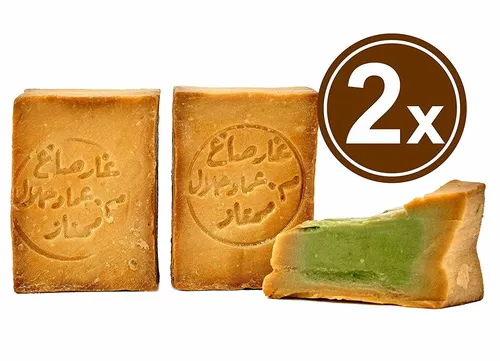 Aleppo-Seife 20% Lorbeeröl 80% Olivenöl vegan natürlich #Alepposeife 400 g 2 x