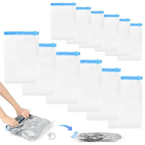 TOSAVGA 12 Stück Vakuumbeutel für Kleidung