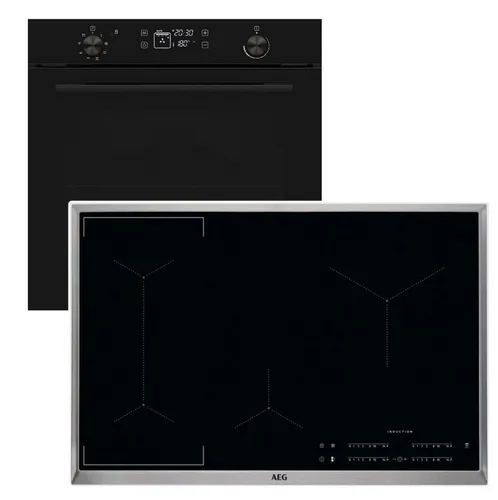 VESTEL Einbaubackofen mit Pyrolyse & AEG Induktionskochfeld 80cm