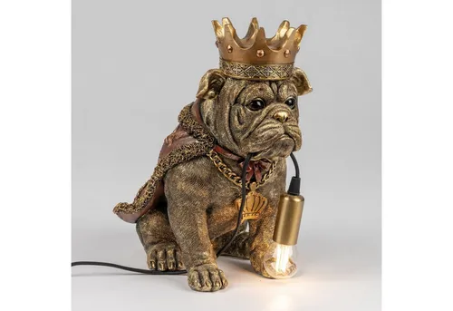 formano Tischlampe Hund – Handbemalte Tierlampe im königlichen Design - Verleihen Sie Ihrem Zuhause einen königlichen Touch! Diese handbemalte formano Tischlampe in Form eines Bulldogge-Königs ist ein echter Blickfang und sorgt für eine charmante Atmosphäre.