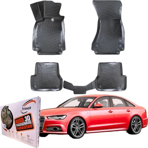 Trimak Autofußmatten kompatibel mit Audi A6 C7 (2011 - 2018) Auto Gummimatten