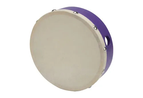 GICO Spielzeug-Musikinstrument Tamburin Handtrommel für Kinder D: 15 cm aus Holz - 3835