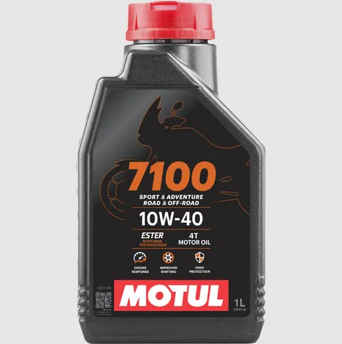 MOTUL 7100 4T 10W-40 Motoröl 1 Liter 4-Takt Motorradöl JASO MA2 API SP ESTER Öl