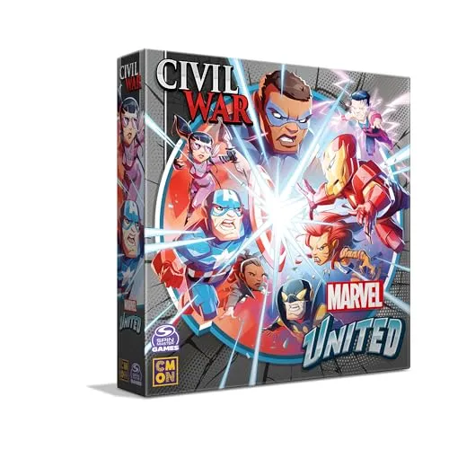 CMON Marvel United: Civil War Expansion – Tabletop Miniatures Strategiespiel, kooperatives Superheldenspiel für Kinder und Erwachsene, ab 14 Jahren, 2–6 Spieler, 45 Minuten Spielzeit, hergestellt