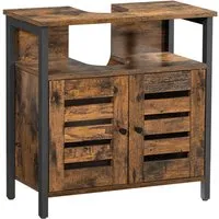 Vasagle Waschbeckenunterschrank 60 cm x 30 cm x 60 cm – Braun-Schwarz