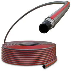 Poppstar Gartenschlauch, PVC Gartenschlauch 50m, 12mm ID 16mm AD (1/2), 3-lagig, max. 8bar 50 m