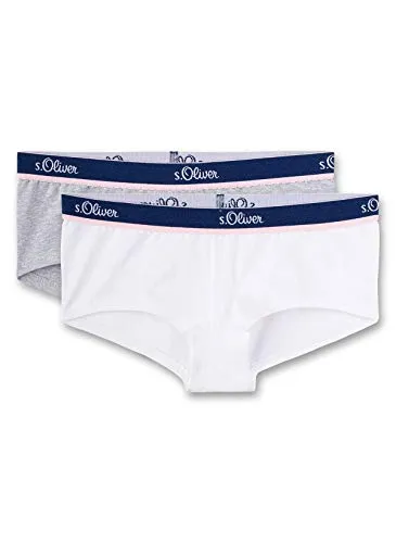 Sanetta Mädchen S. Oliver Unterhose im Doppelpack Unterhose, 2per Pack Weiß (White 10), 164 (Herstellergröße: 164)