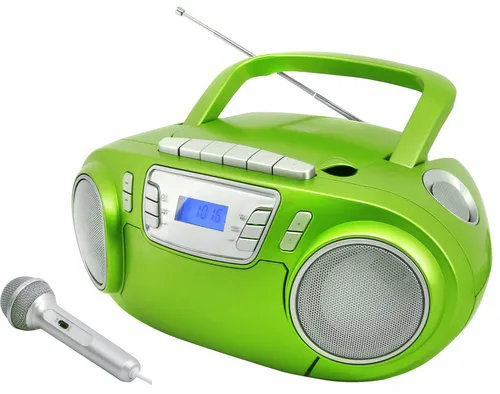 SCD5800GR - CD-R RW MP3 Player mit FM PLL und USB, inkl. Kassettenrekorder und 2x 1.5W Lautsprechern