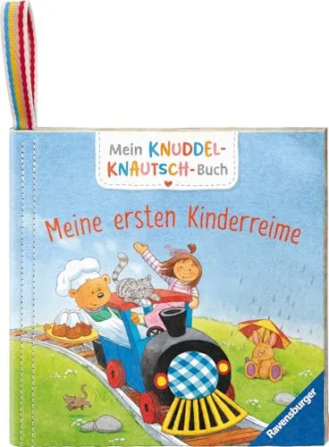 Mein Knuddel-Knautsch-Buch: Alle meine Kinderreime; weiches Stoffbuch, waschmaschinengeeignet, Badebuch, Babyspielzeug ab 6 Monate