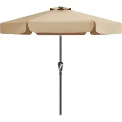 Neigungsverstellbarer Sonnenschirm 230 cm Khaki